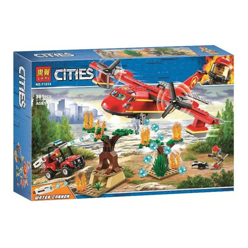 Конструктор LARI аналог Lego City 60217 Пожарный самолёт