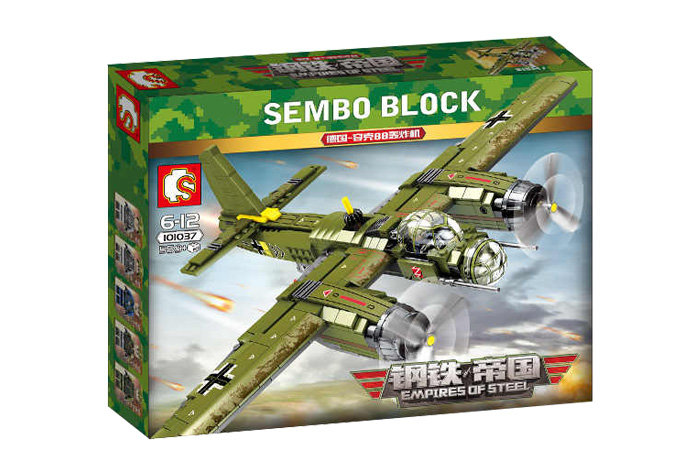 Конструктор Sembo Block Немецкий военный самолёт