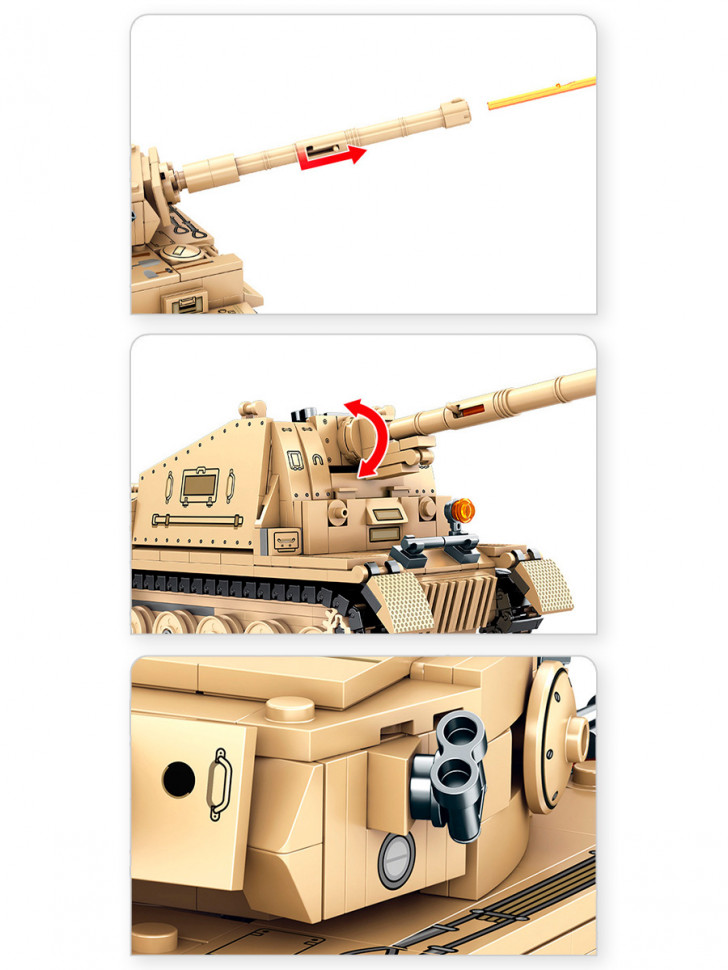 Конструктор Sembo Block Немецкий танк Tiger (2 в 1)