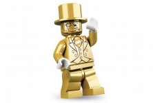 71001-GOLD Мистер Голд (Mr. Gold) - Коллекционная минифигурка Лего - серия 10 71001_GOLD