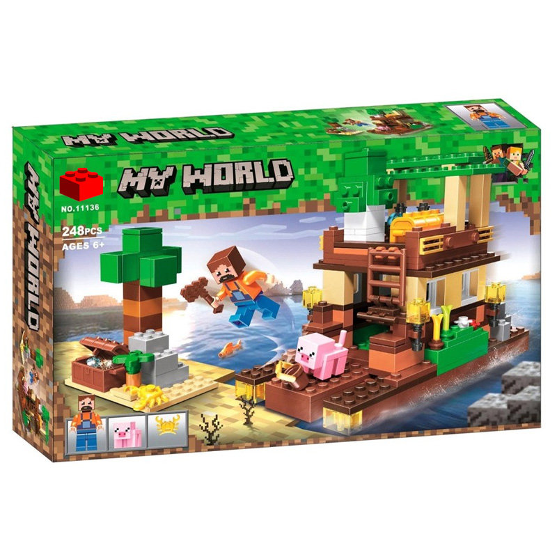 Конструктор BELA аналог Lego Minecraft Остров сокровищ