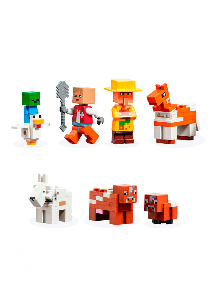 Конструктор аналог Lego Minecraft 21187 Красный амбар