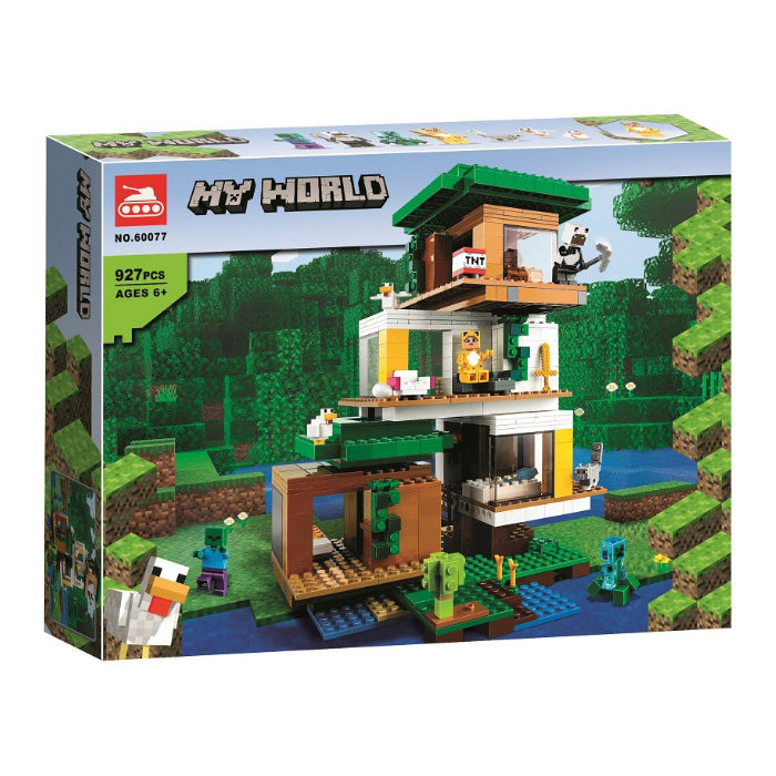 Конструктор аналог Lego Minecraft 21174 Современный домик на дереве