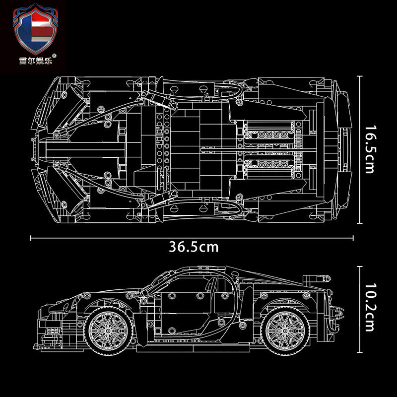 Конструктор Leier Спорткар Bugatti Chiron