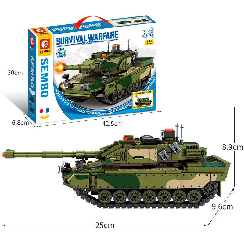 Конструктор Sembo Block Танк Leopard 2A6 (2 в 1)