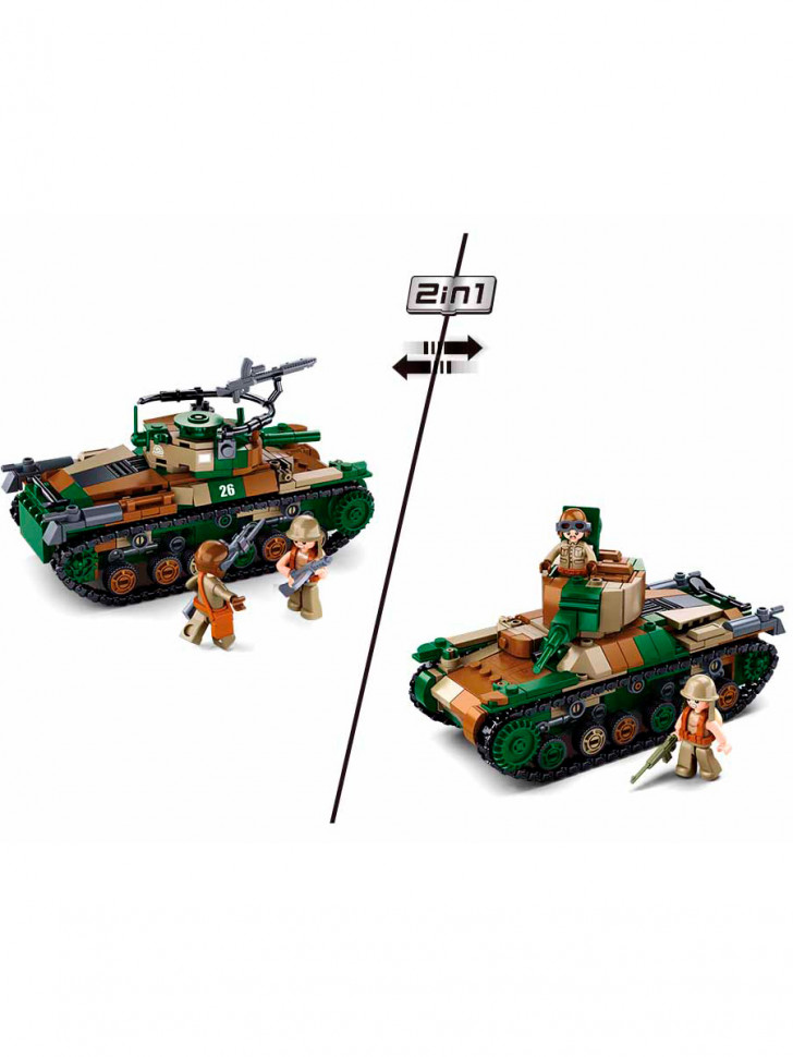 Конструктор Sluban Японский средний танк Type 97 (2 в 1)