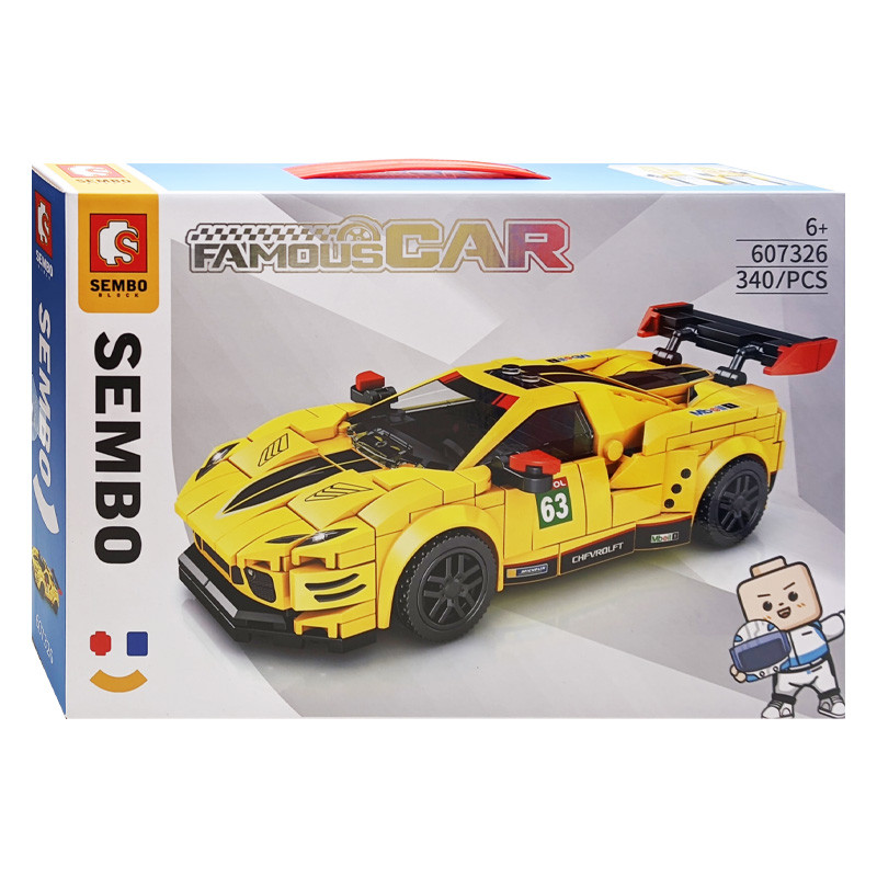 Конструктор Sembo Block Спорткар Chevrolet C8R