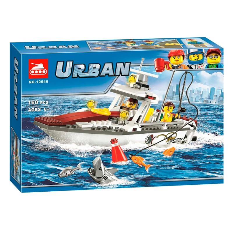 Конструктор аналог Lego City 60147 Рыболовный катер