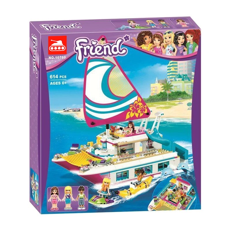 Конструктор аналог Lego Friends 41317 Катамаран Саншайн
