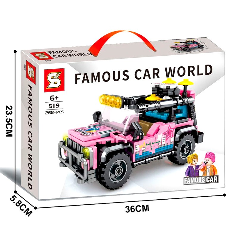 Конструктор SY Розовый джип Holiday SUV