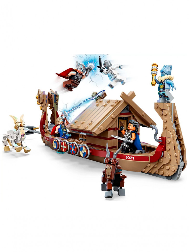 Конструктор аналог Lego Super Heroes 76208 Тор: Корабль Асгарда Козья лодка