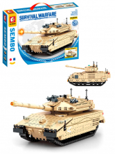 Конструктор Sembo Block Основной боевой танк Merkava (2 в 1)