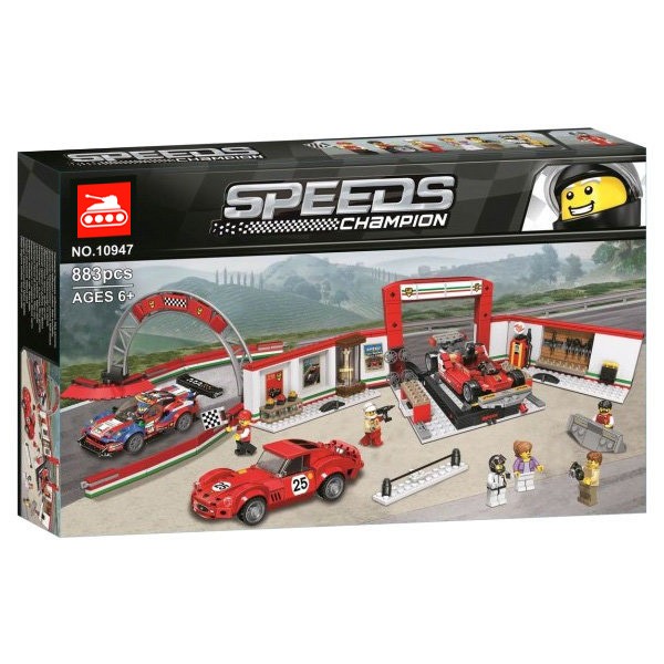 Конструктор аналог Lego Speed Champions 75889 Гараж Ferrari