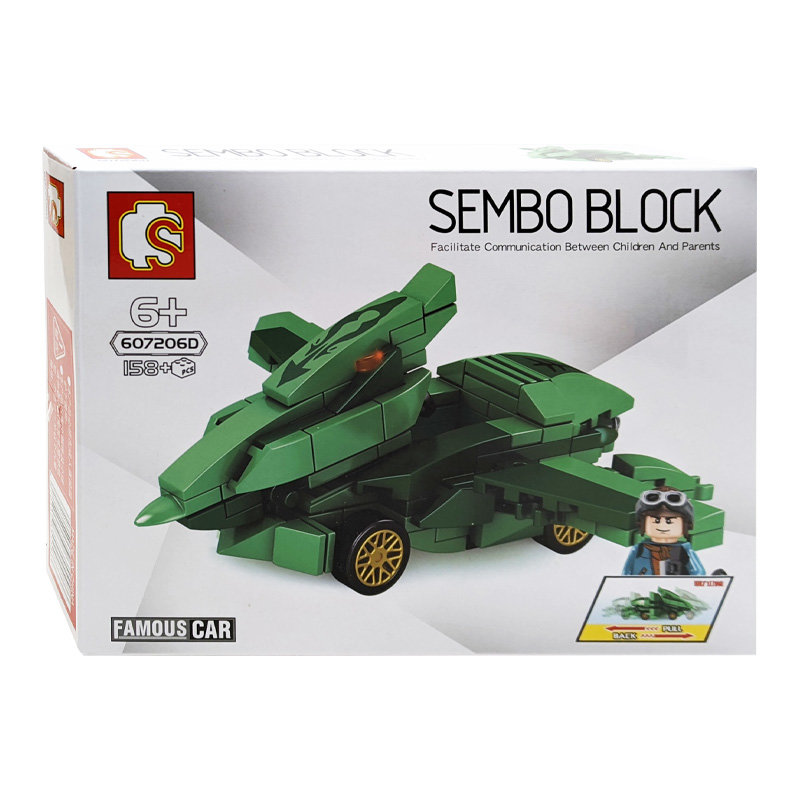Конструктор Sembo Block Дино-автомобиль: зелёный