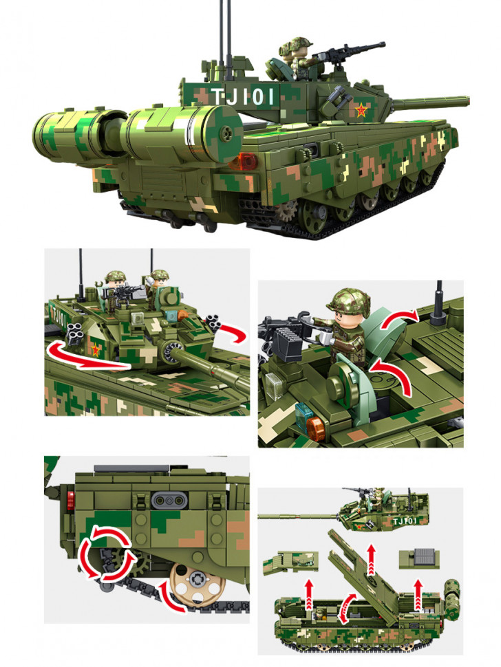 Конструктор Panlos Brick Танк Type 99A