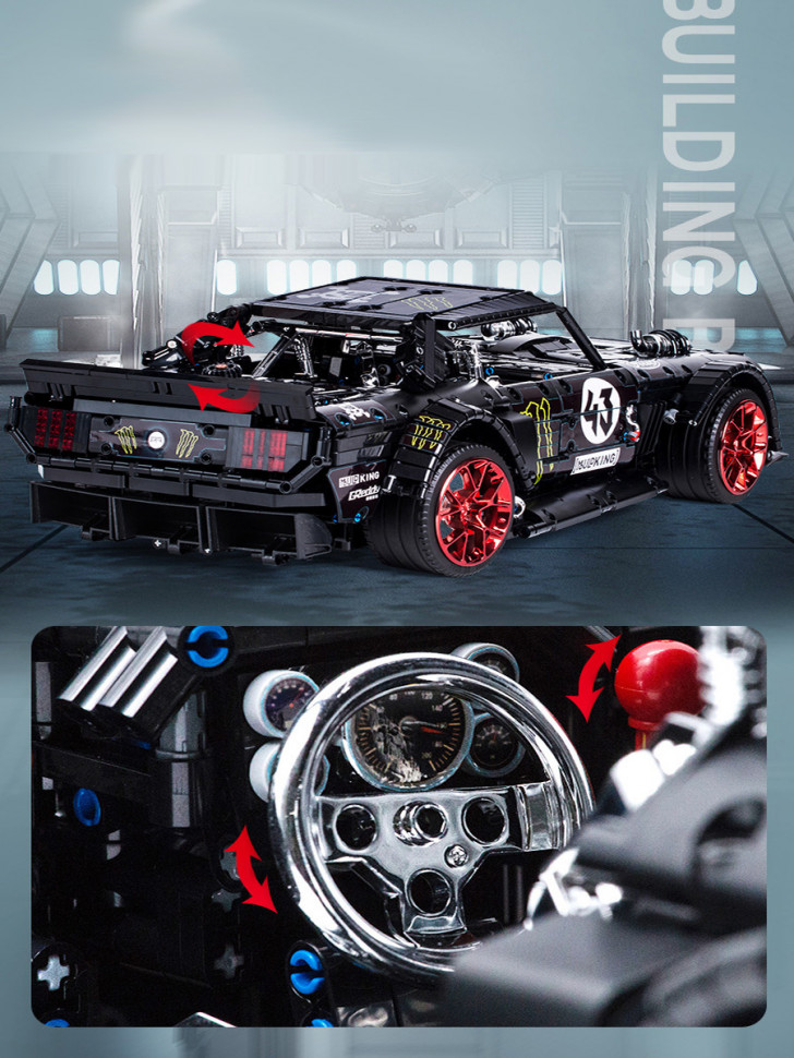 Конструктор Mould King Спорткар Ford Mustang Hoonicorn V2