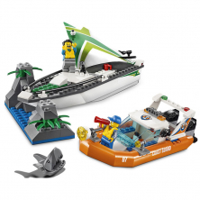 Конструктор аналог Lego City 60168 Операция по спасению парусной лодки