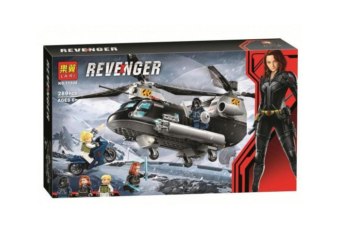 Конструктор LARI аналог Lego 76162 Погоня на вертолёте Чёрной вдовы