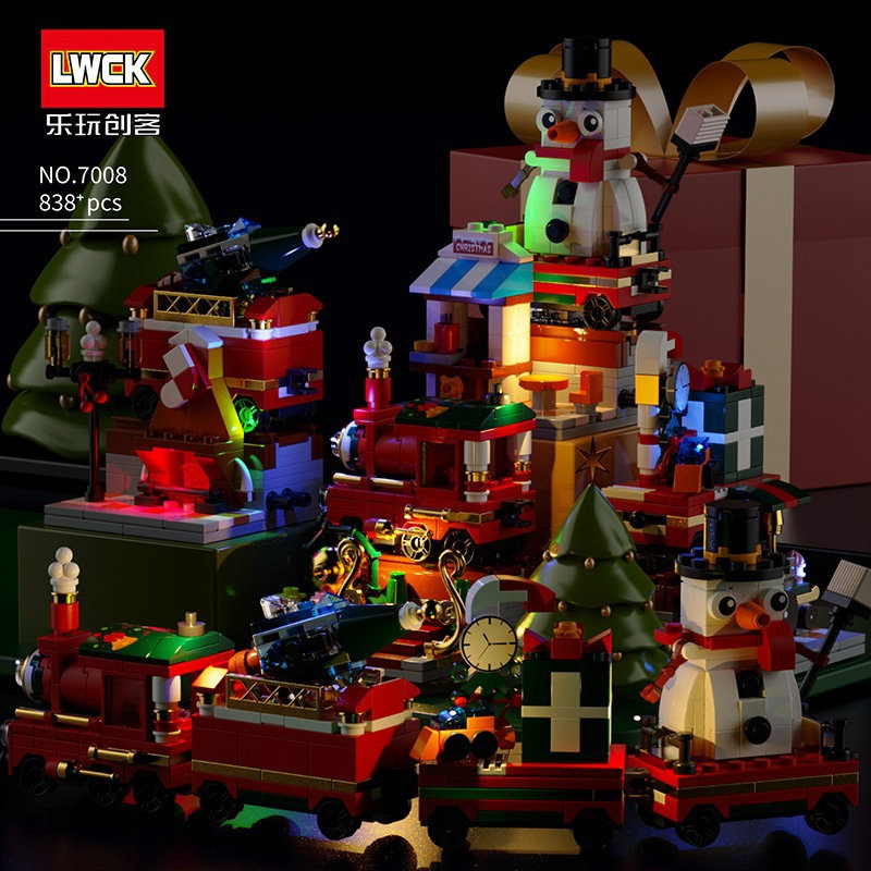 Конструктор LWCK Новогодний поезд (4 в 1)