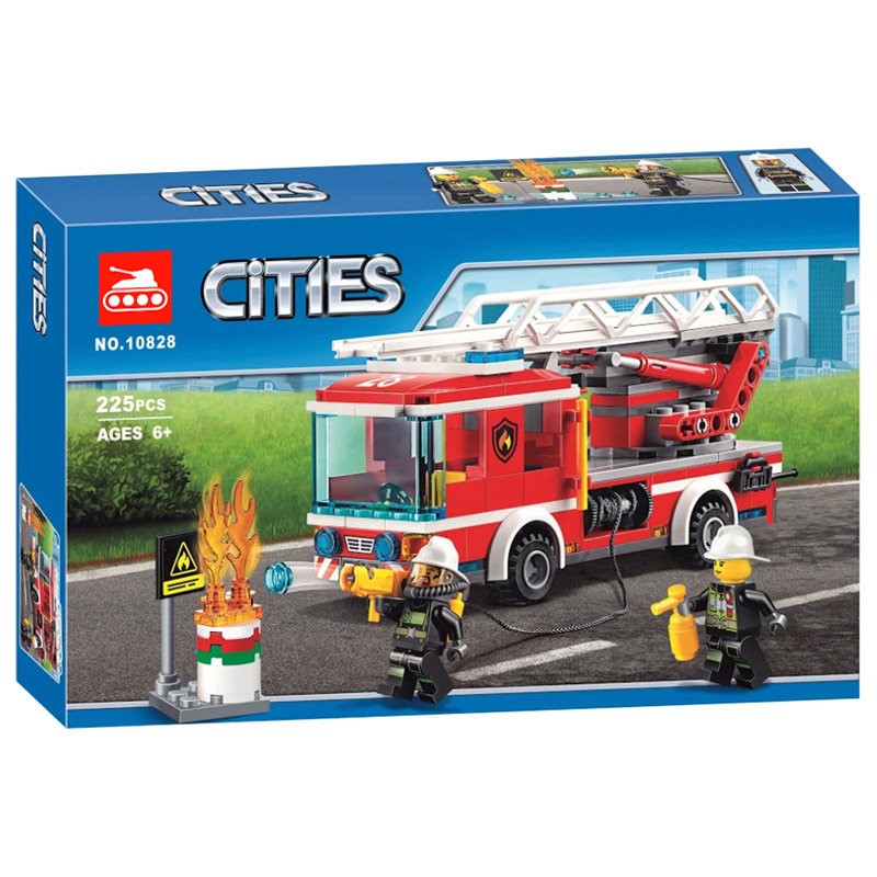 Конструктор аналог Lego City 60107 Пожарный автомобиль с лестницей