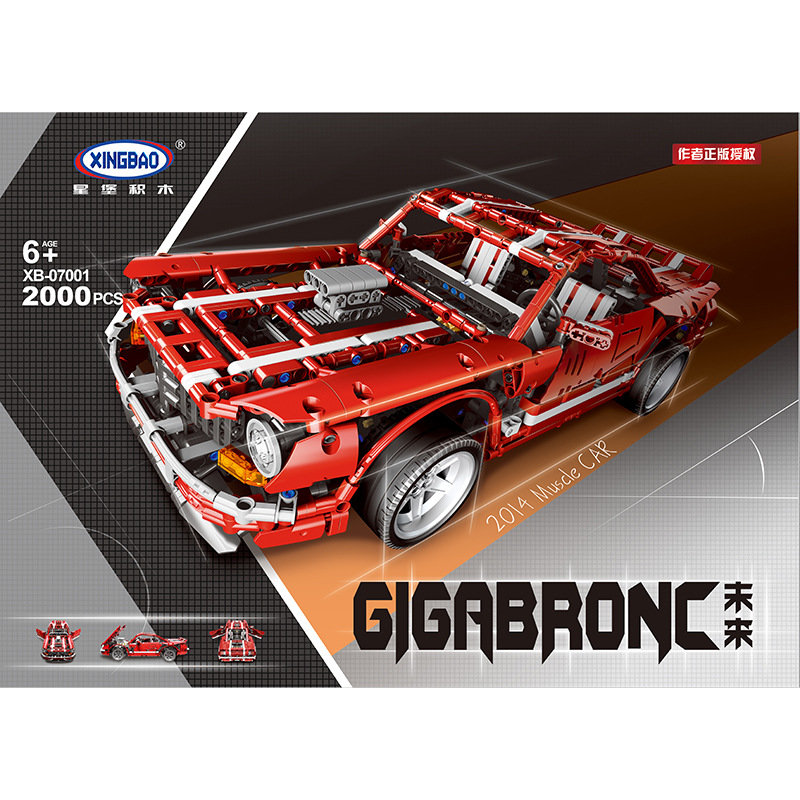 Конструктор Xingbao аналог Lego MOC 1352 Красный muscle car Chevrolet Camaro SS