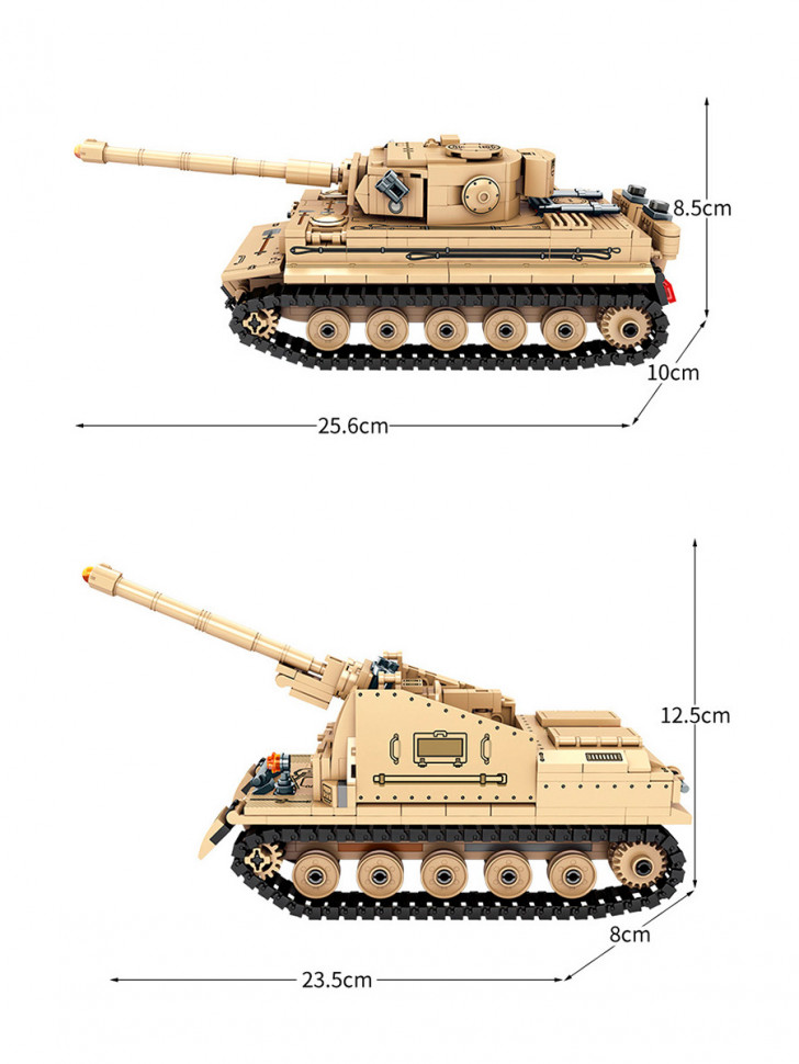 Конструктор Sembo Block Немецкий танк Tiger (2 в 1)