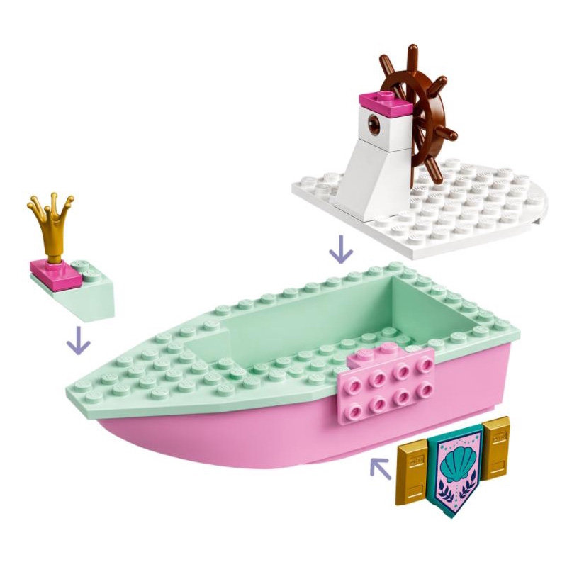 Конструктор аналог Lego Disney Princess 43191 Праздничный корабль Ариэль