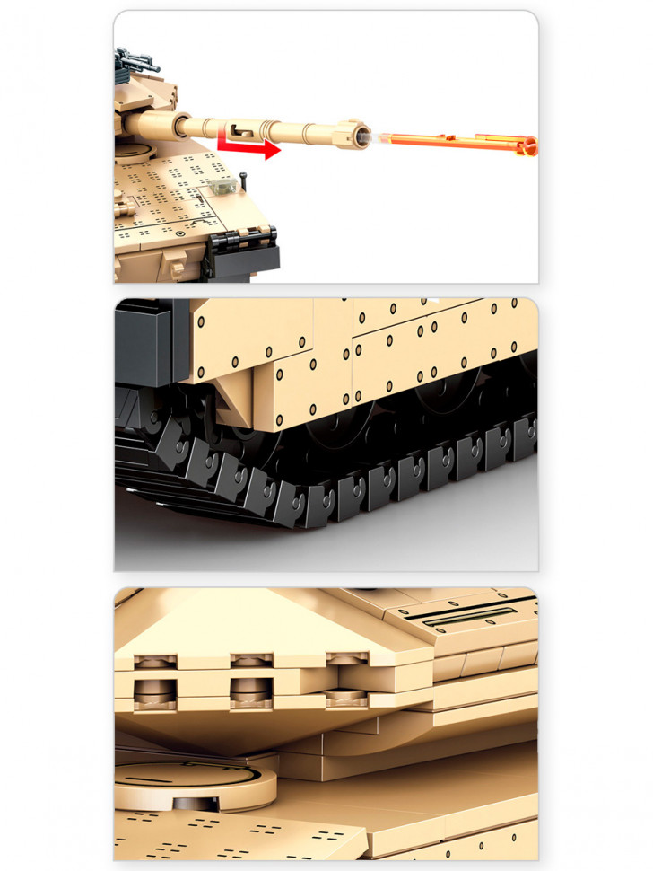Конструктор Sembo Block Основной боевой танк Merkava (2 в 1)