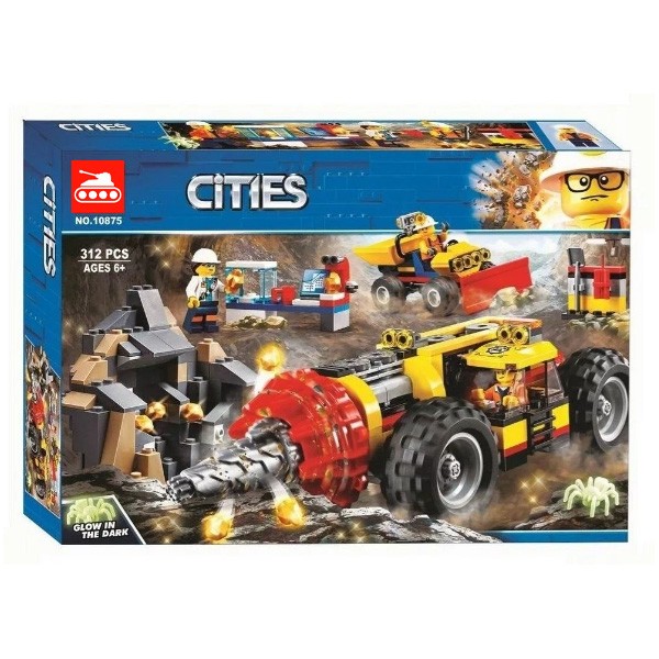Конструктор аналог Lego City 60186 Тяжелый бур для горных работ