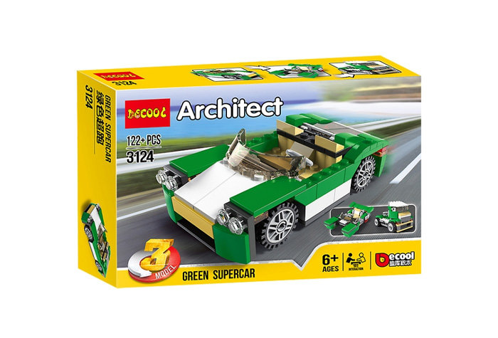 Конструктор Decool аналог LEGO 31056 Зелёный кабриолет 3 в 1