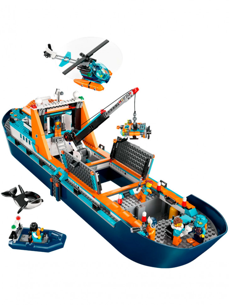 Конструктор аналог Lego City 60368 Корабль «Исследователь Арктики»
