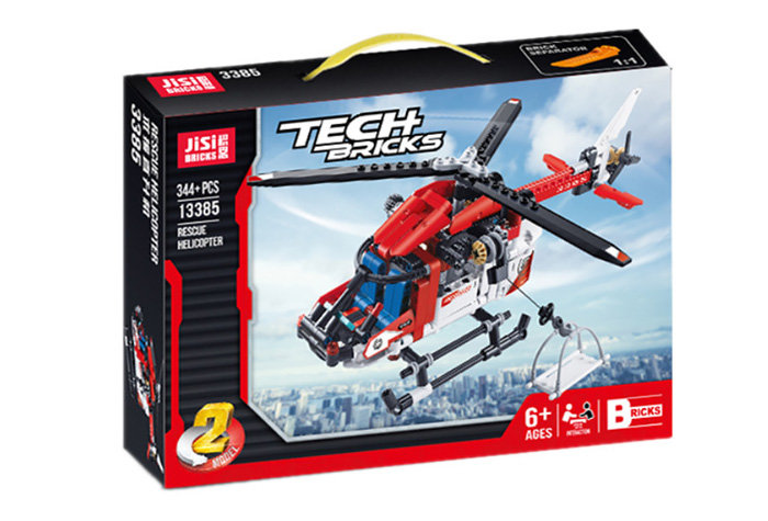 Конструктор JiSi Bricks (Decool) аналог LEGO 42092 Спасательный вертолёт (2 в 1)