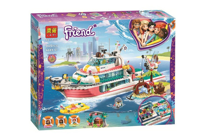 Конструктор LARI аналог Lego Friends 41381 Катер для спасательных операций