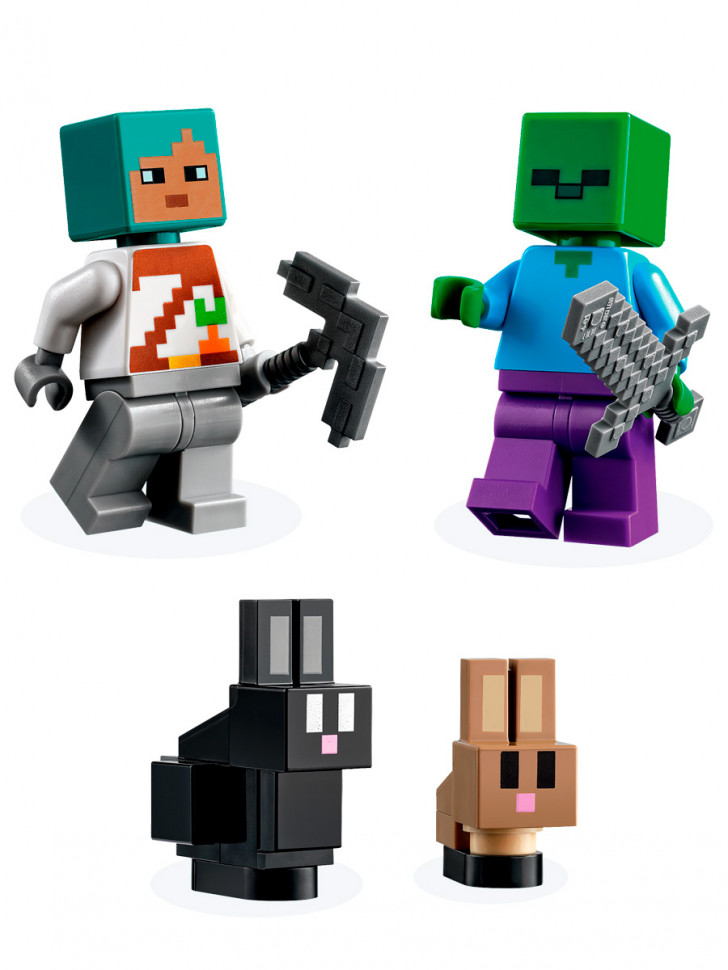 Конструктор аналог Lego Minecraft 21181 Кроличье ранчо