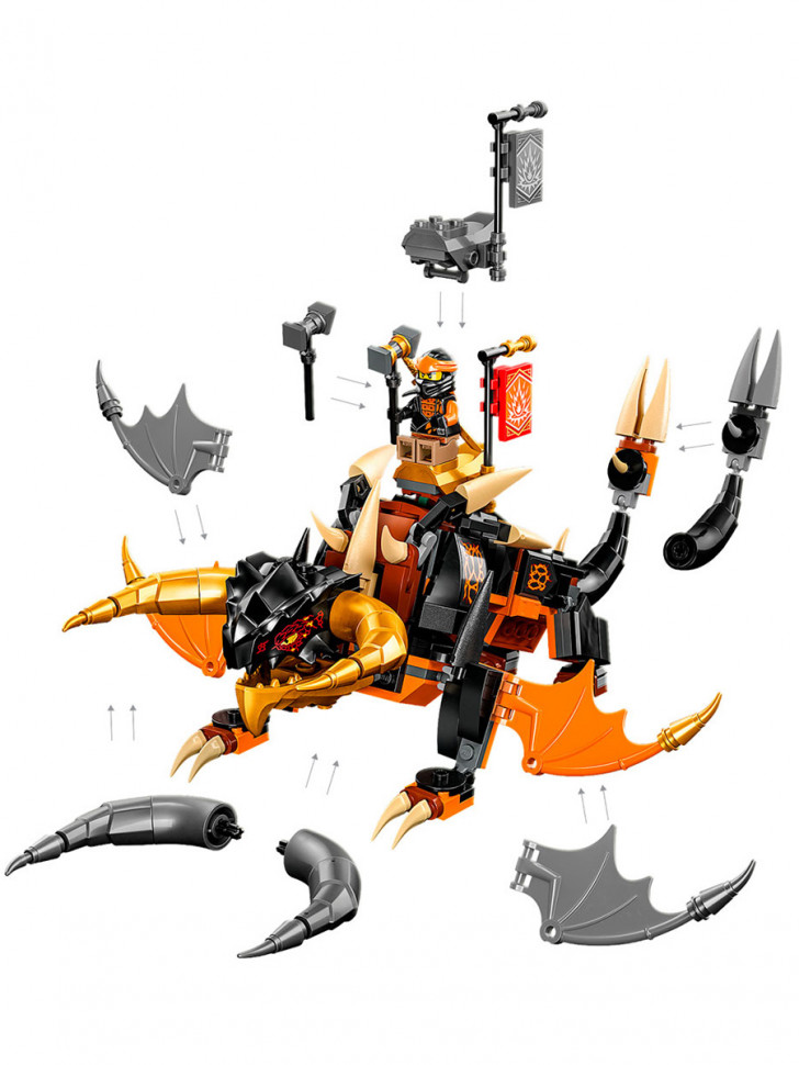 Конструктор аналог Lego Ninjago 71782 Земляной дракон Коула