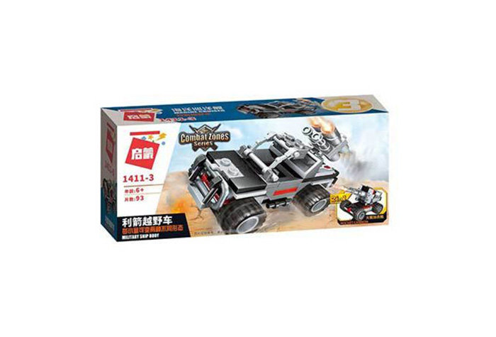 Конструктор Qman (Enlighten Brick) Военный джип 2 в 1