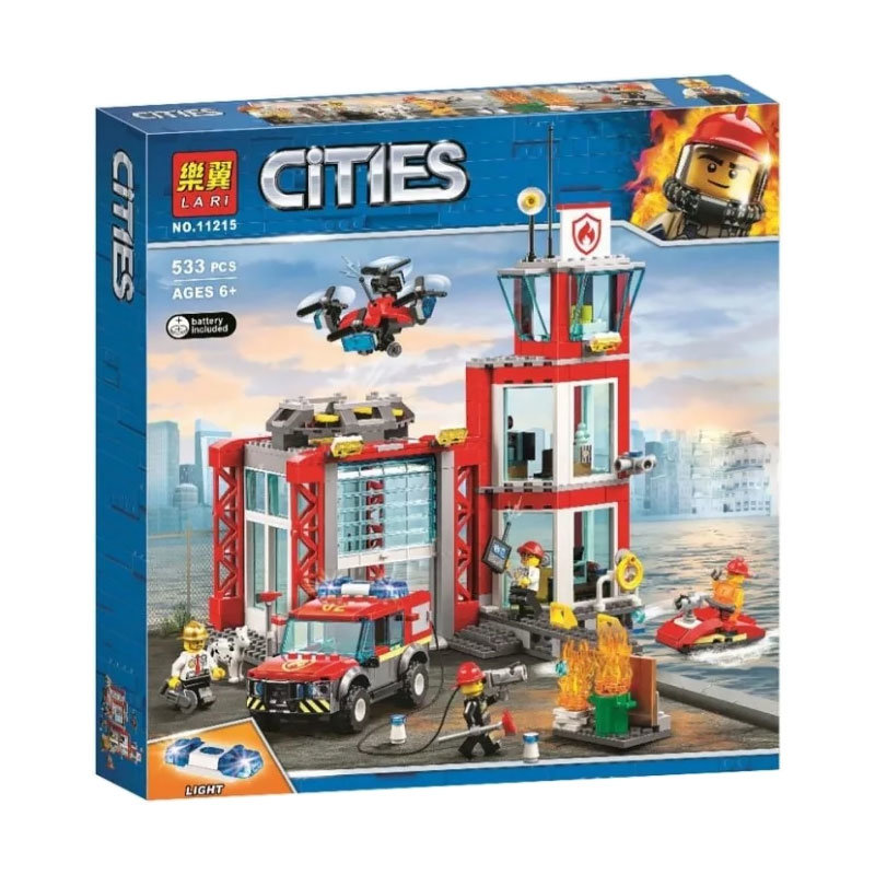 Конструктор LARI аналог Lego City 60215 Пожарное депо