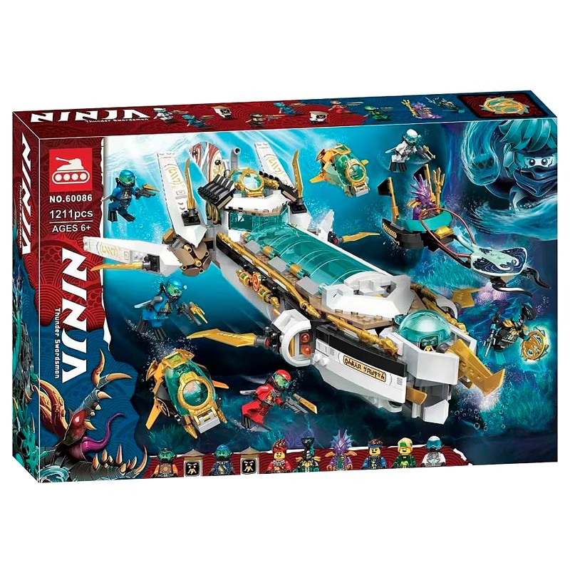 Конструктор аналог Lego Ninjago 71756 Подводный «Дар Судьбы»
