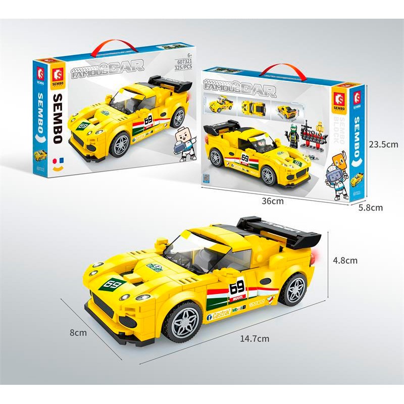 Конструктор Sembo Block Спорткар Lotus Elise GT