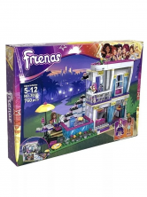 Конструктор Френдс FRIENAS 3008, Дом Поп Звезды, подарочный набор для девочки, с подсветкой