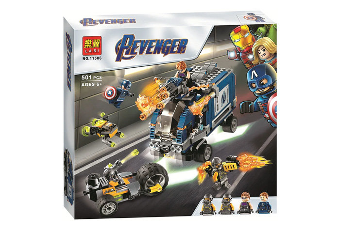 Конструктор LARI аналог Lego Marvel 76143 Мстители: Нападение на грузовик