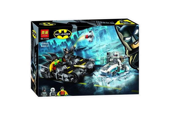 Конструктор LARI аналог LEGO 76118 Гонка на мотоциклах с Мистером Фризом
