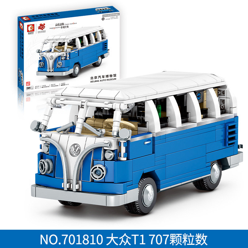 Конструктор Sembo Block Пекинский автомузей: Volkswagen Transporter T1