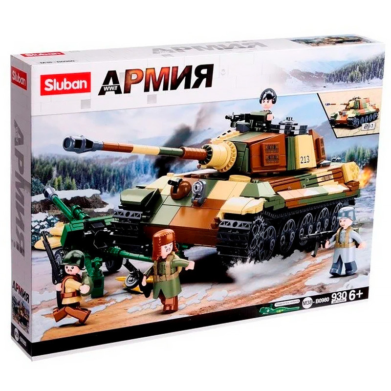 Конструктор Sluban Тяжелый танк Королевский тигр