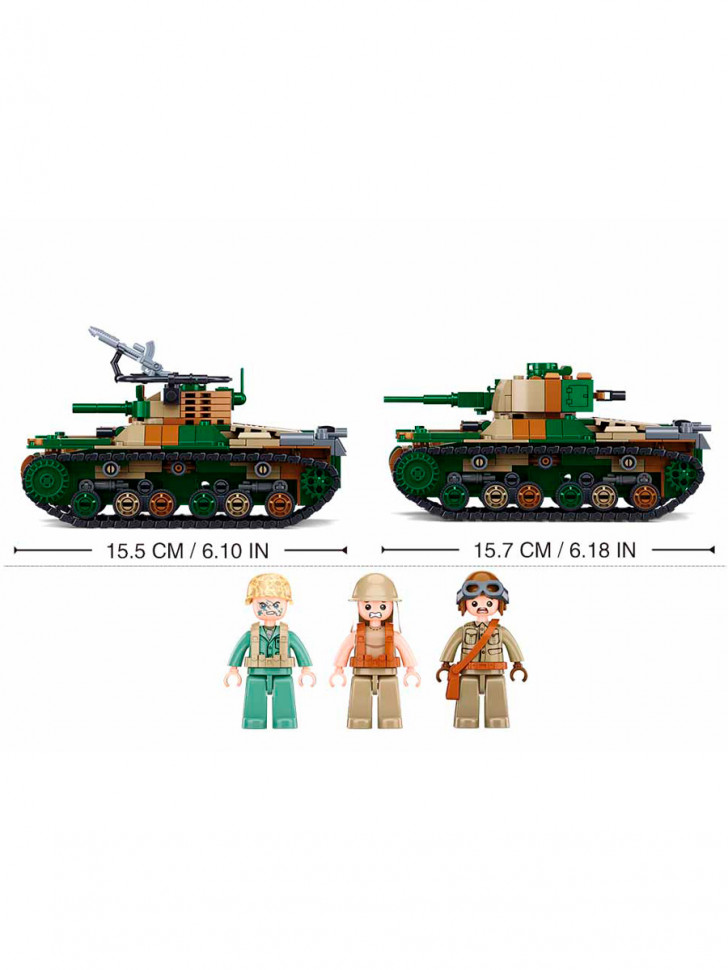 Конструктор Sluban Японский средний танк Type 97 (2 в 1)