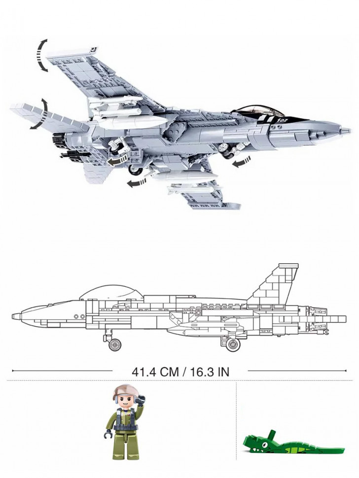 Конструктор Sluban Истребитель-бомбардировщик F-18