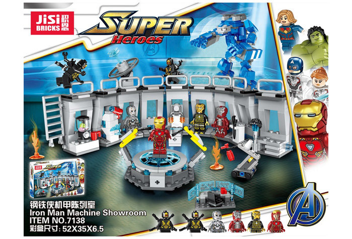 Конструктор JiSi Bricks (Decool) аналог LEGO 76125 Лаборатория Железного человека