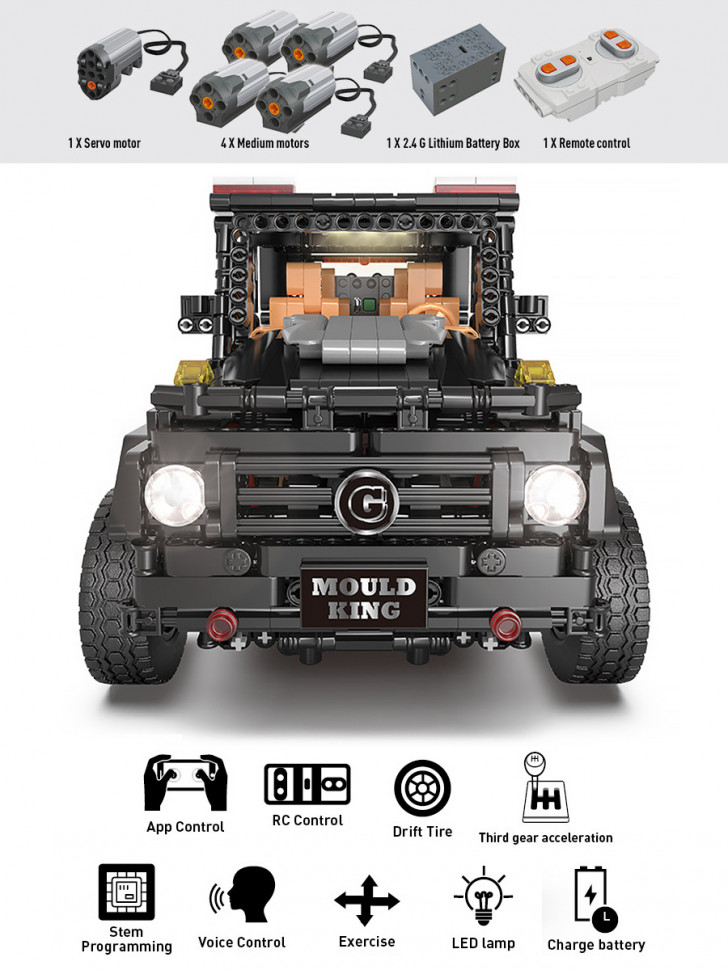 Конструктор Mould King Внедорожник Mercedes-Benz G65 Gelandewagen на радиоуправлении