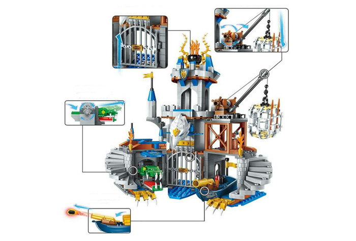 Конструктор Qman (Enlighten Brick) Замок серебряного ястреба