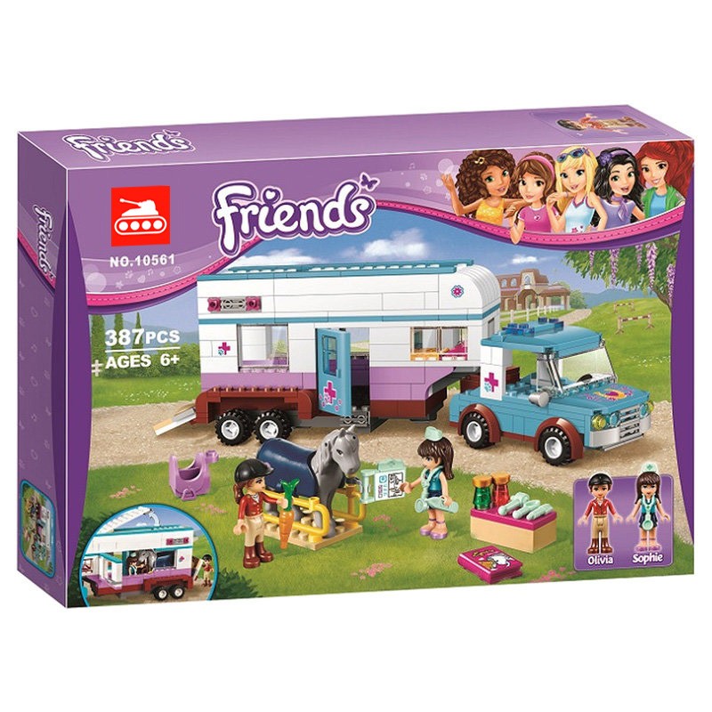Конструктор аналог Lego Friends 41125 Ветеринарная машина для лошадок
